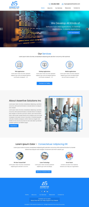 Web Design by HarmiDesigning for Assertive Solutions Inc. | Design: #22313276