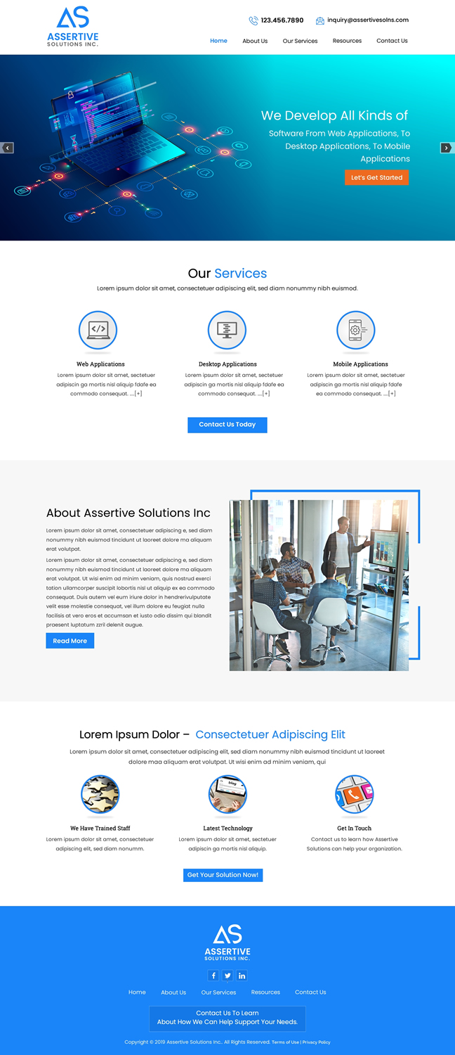 Web Design by harmi_199 for Assertive Solutions Inc. | Design #22313277