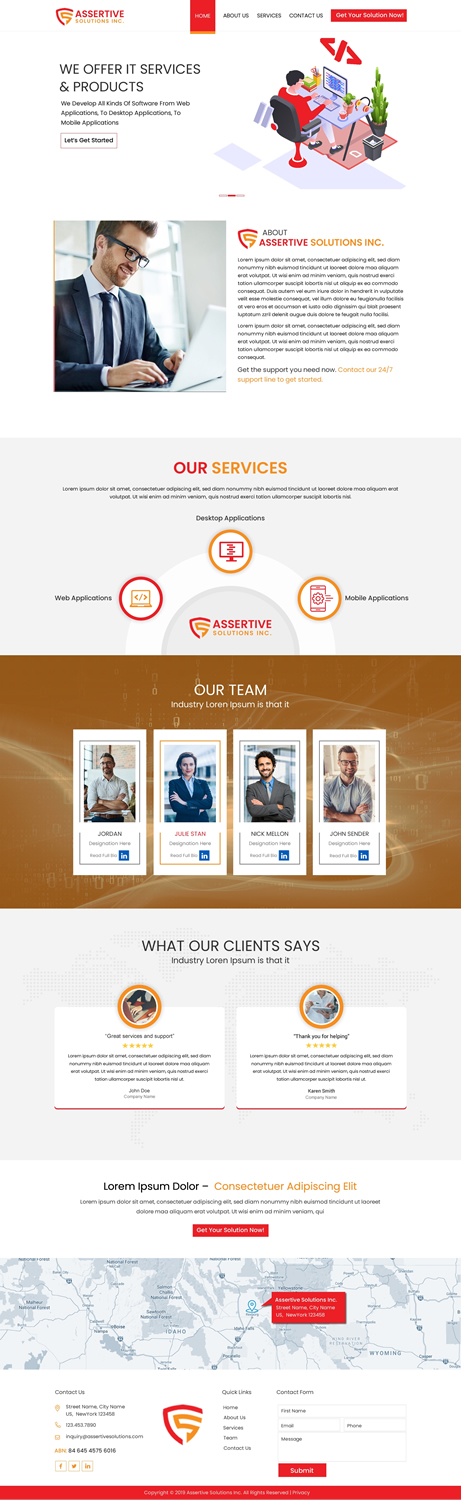 Web Design by HarmiDesigning for Assertive Solutions Inc. | Design #22313278