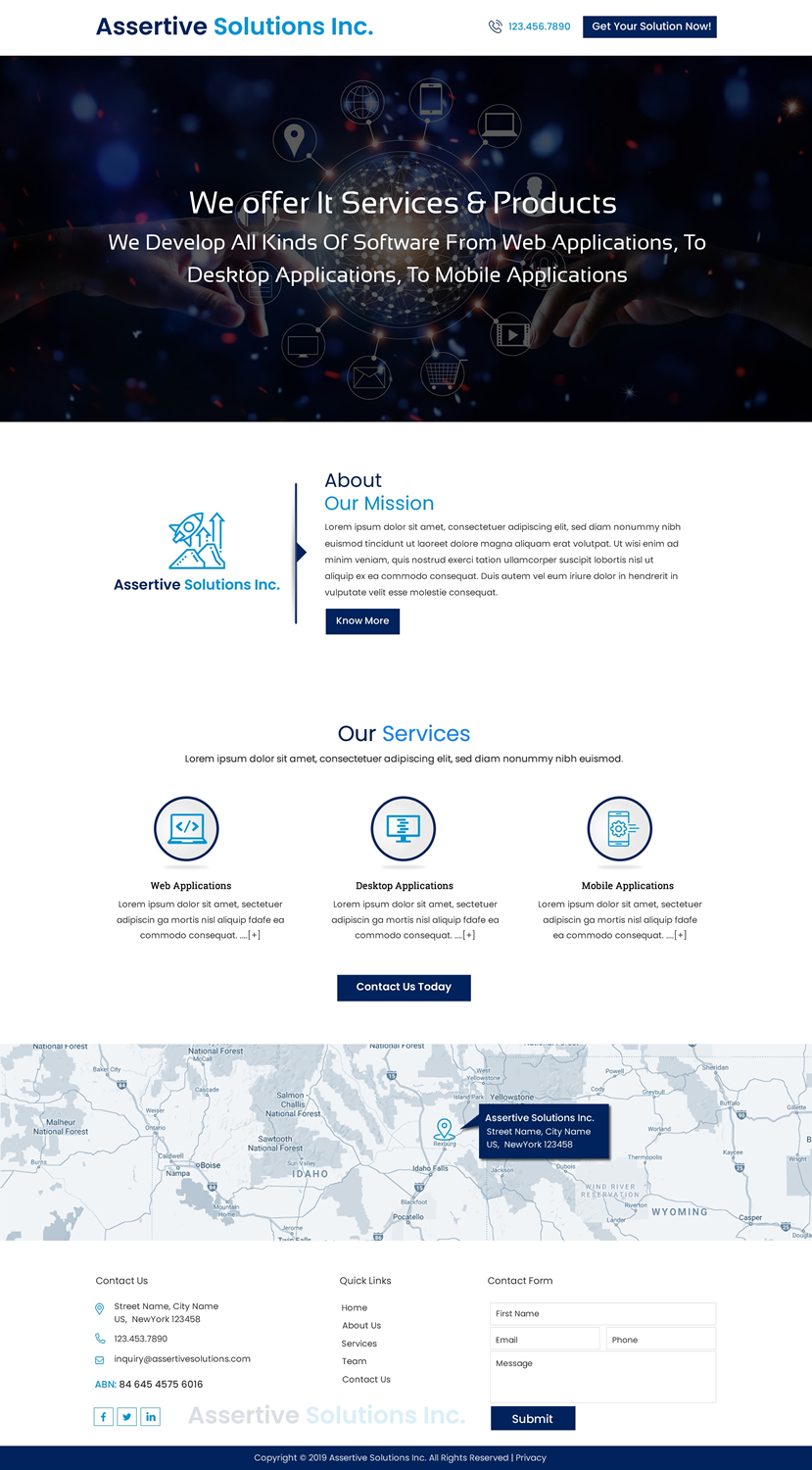 Web Design by HarmiDesigning for Assertive Solutions Inc. | Design #22313284