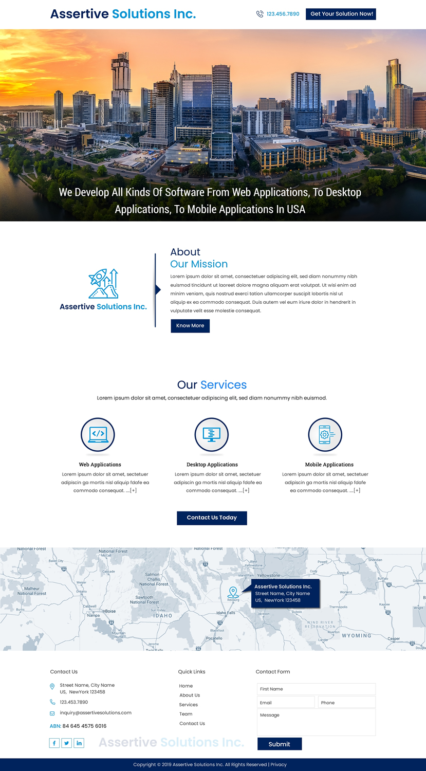 Web-Design von HarmiDesigning für Assertive Solutions Inc. | Design #22313285