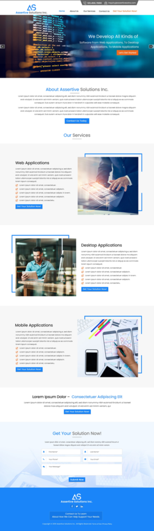 Web Design by HarmiDesigning for Assertive Solutions Inc. | Design: #22314722