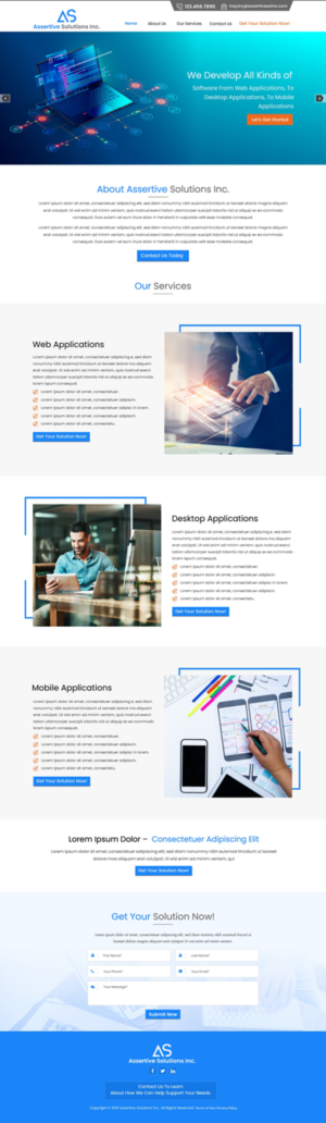 Web Design by HarmiDesigning for Assertive Solutions Inc. | Design: #22314723
