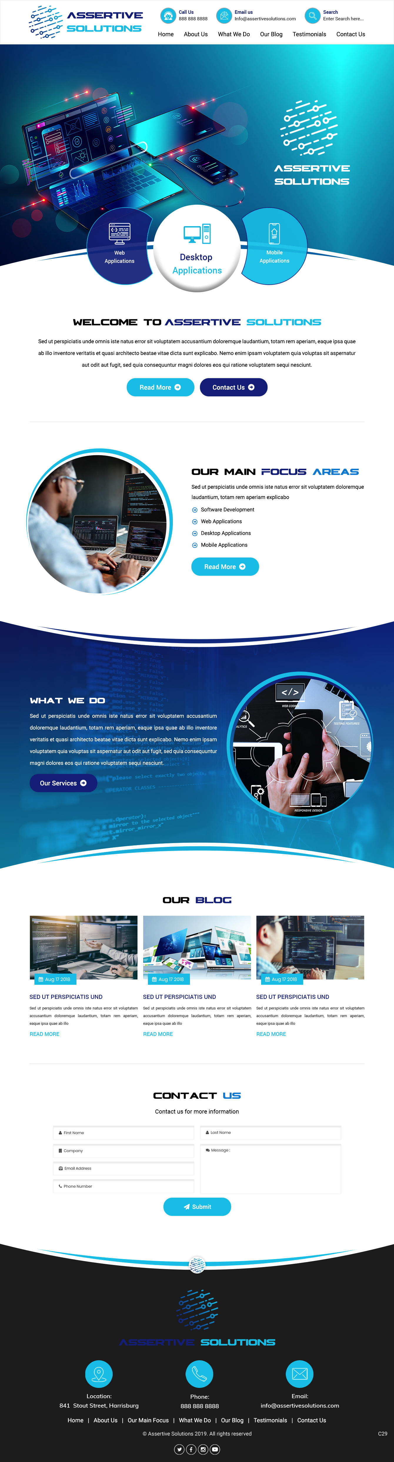 Web Design by pb for Assertive Solutions Inc. | Design #22284980