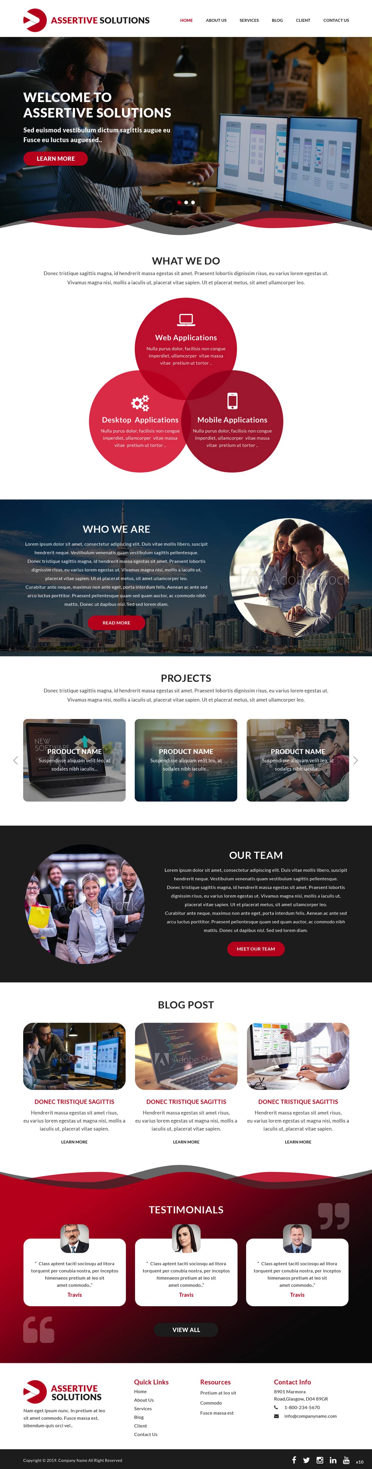 Web Design by pb for Assertive Solutions Inc. | Design #22285000