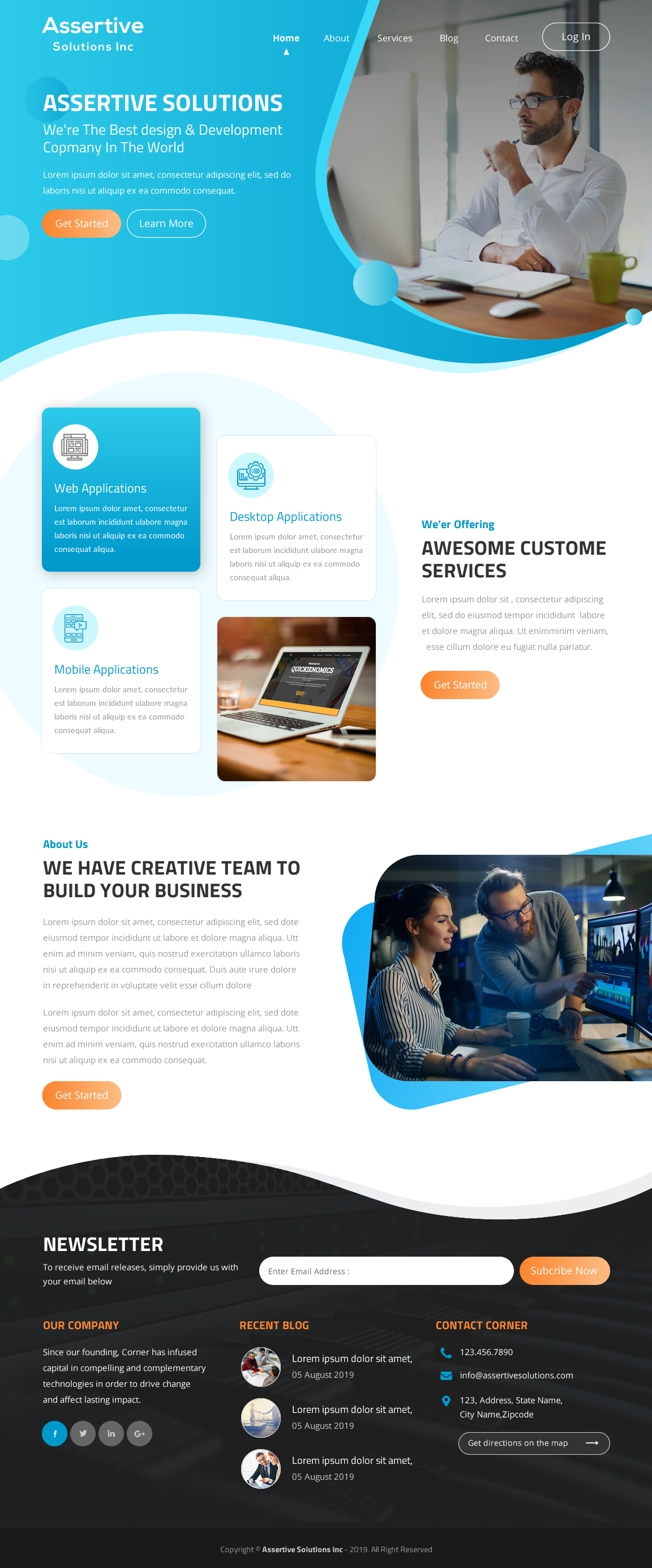 Web Design by rightway for Assertive Solutions Inc. | Design #22304939