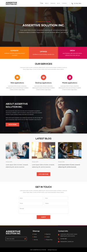 Web Design by rightway for Assertive Solutions Inc. | Design: #22304943