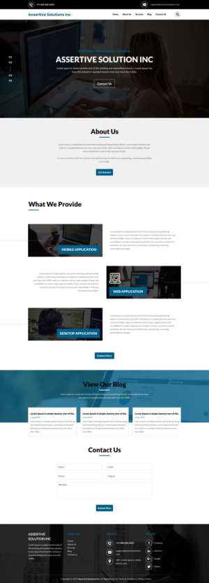 Web Design by rightway for Assertive Solutions Inc. | Design #22304950