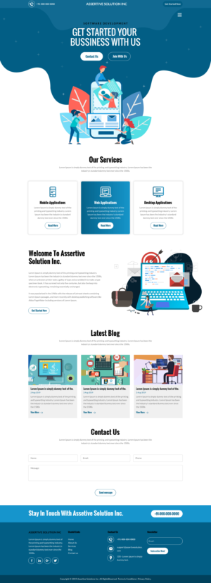 Web Design by rightway for Assertive Solutions Inc. | Design: #22304951