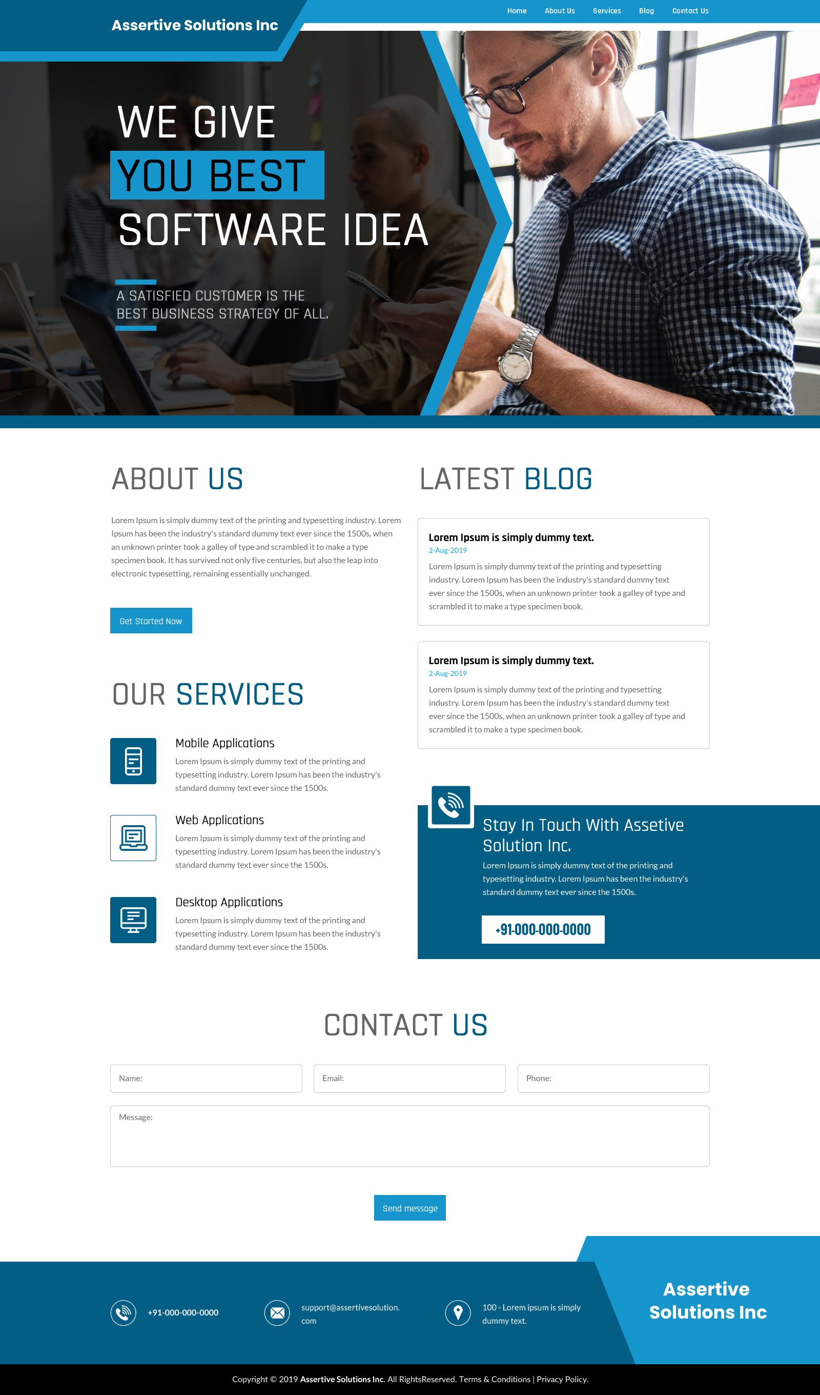 Web Design by rightway for Assertive Solutions Inc. | Design #22304955