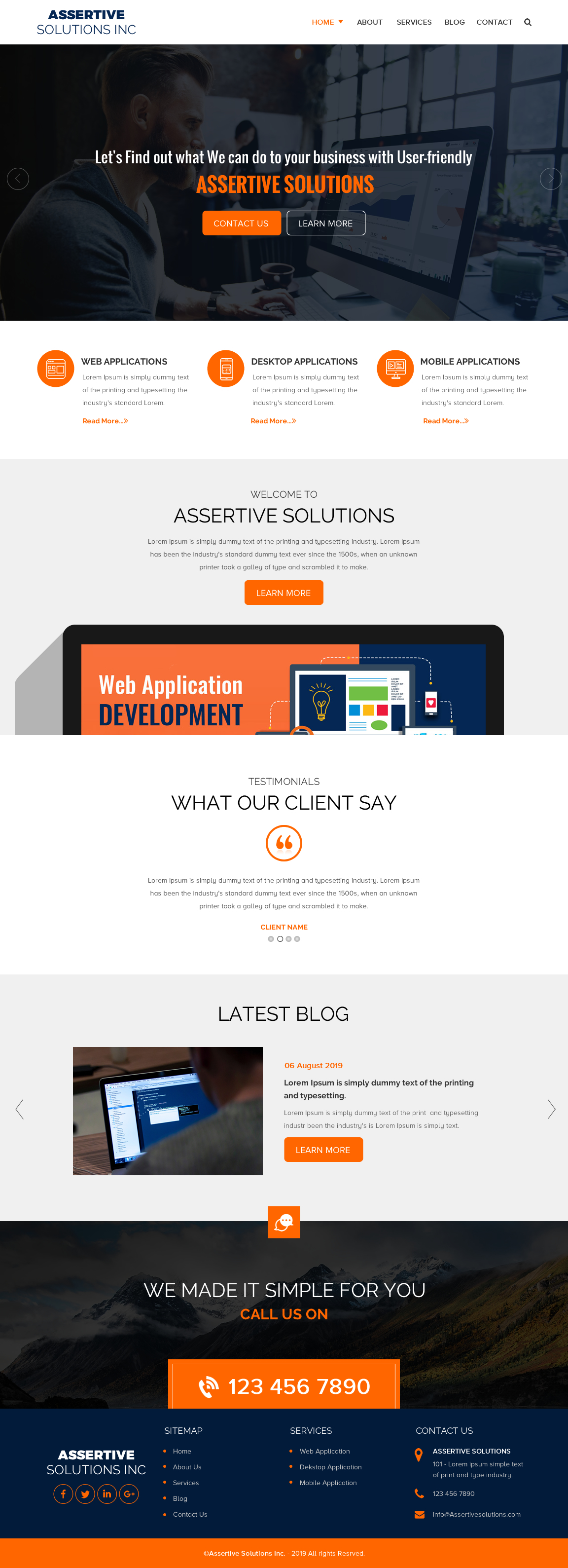 Web Design by rightway for Assertive Solutions Inc. | Design #22328416