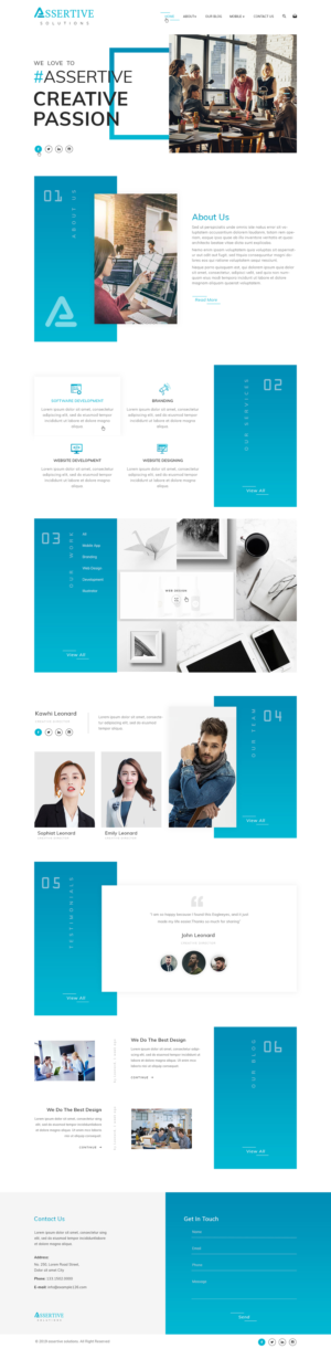 Assertive Solutions, a software development company, needs a website | Web Design par Ved Web Services