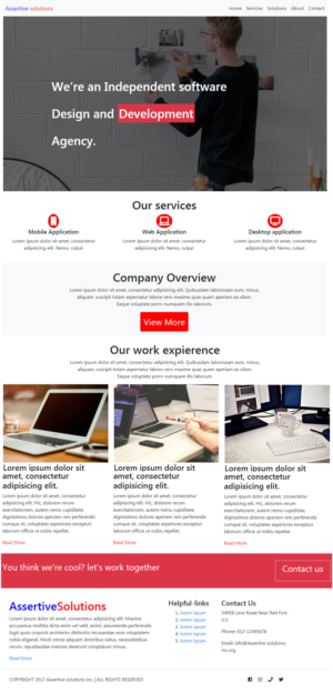 Web Design by Tahsen rakib for Assertive Solutions Inc. | Design #22299958