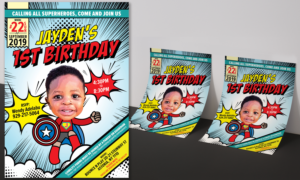 Sons 1st B-Day Invitation Card | Design de Flyer par EA5Designs