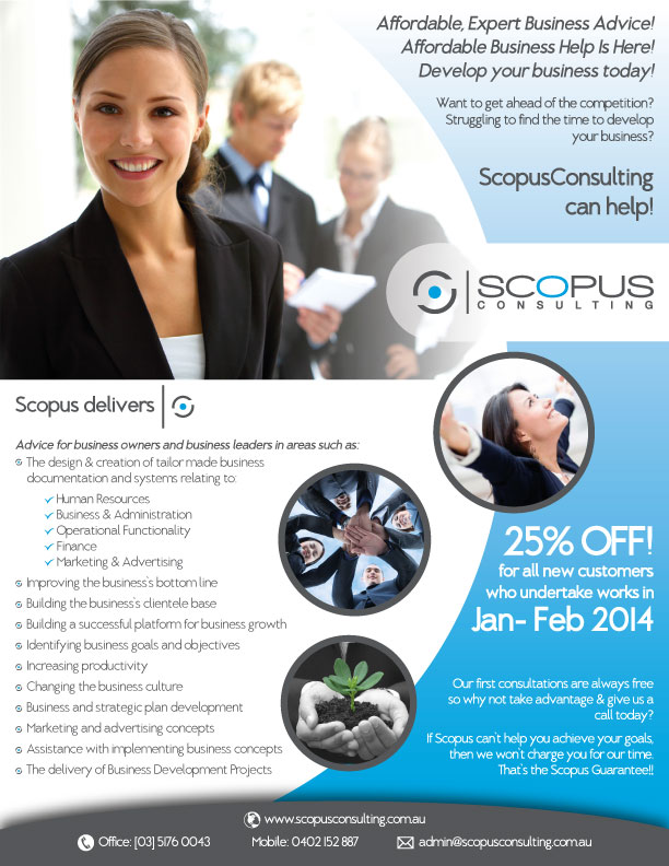 Flyer Design by Jun Kai for Scopus Consulting | Design #2959964