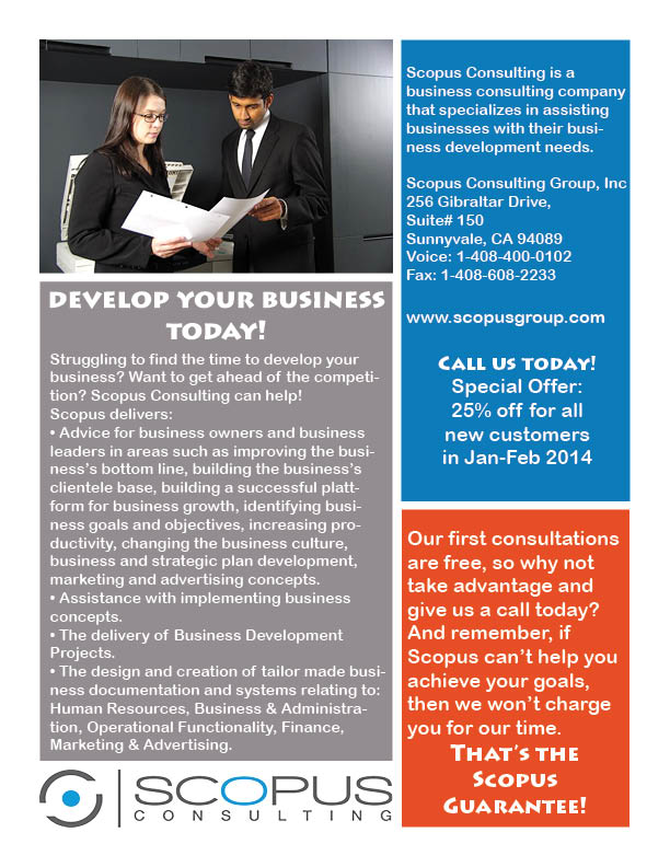 Flyer Design by Elvira de las Casas for Scopus Consulting | Design #2949332