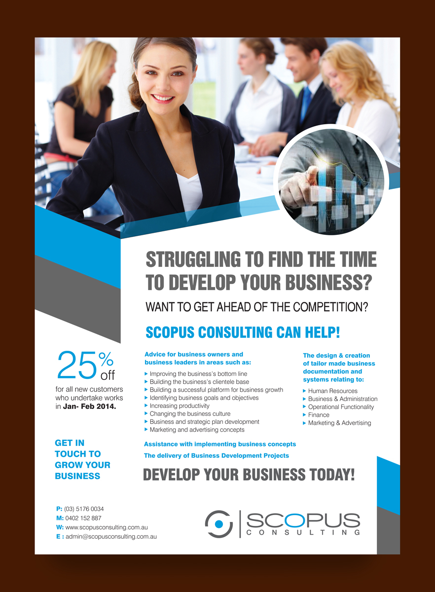 Flyer Design by rkailas for Scopus Consulting | Design #2999166