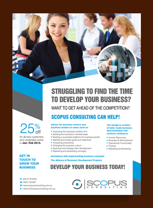 Flyer Design by rkailas for Scopus Consulting | Design: #2999166