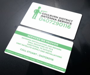 Goulburn district antenna service business card size advertising  | Diseño de Tarjeta de Presentación por Sandaruwan