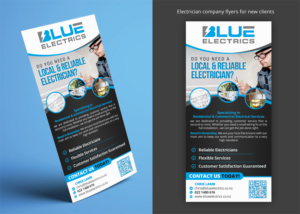 Blue Electrics - Electrician company flyers for new clients | Diseño de Flyer por ARTOGRAPHY