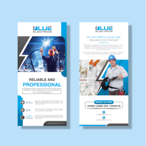 Blue Electrics - Electrician company flyers for new clients | Flyer Design by ZeneFashions