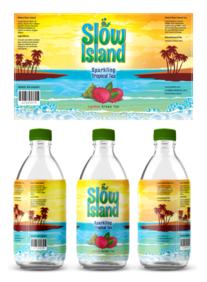 Slow Island- Sparkling Tropical Tea (made on Kaua'i)  | Logo-Design von Navisol Creatives