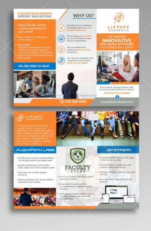 Tri-fold 8.5x11 brochure for my company's products | Broschüren-Design von DA.