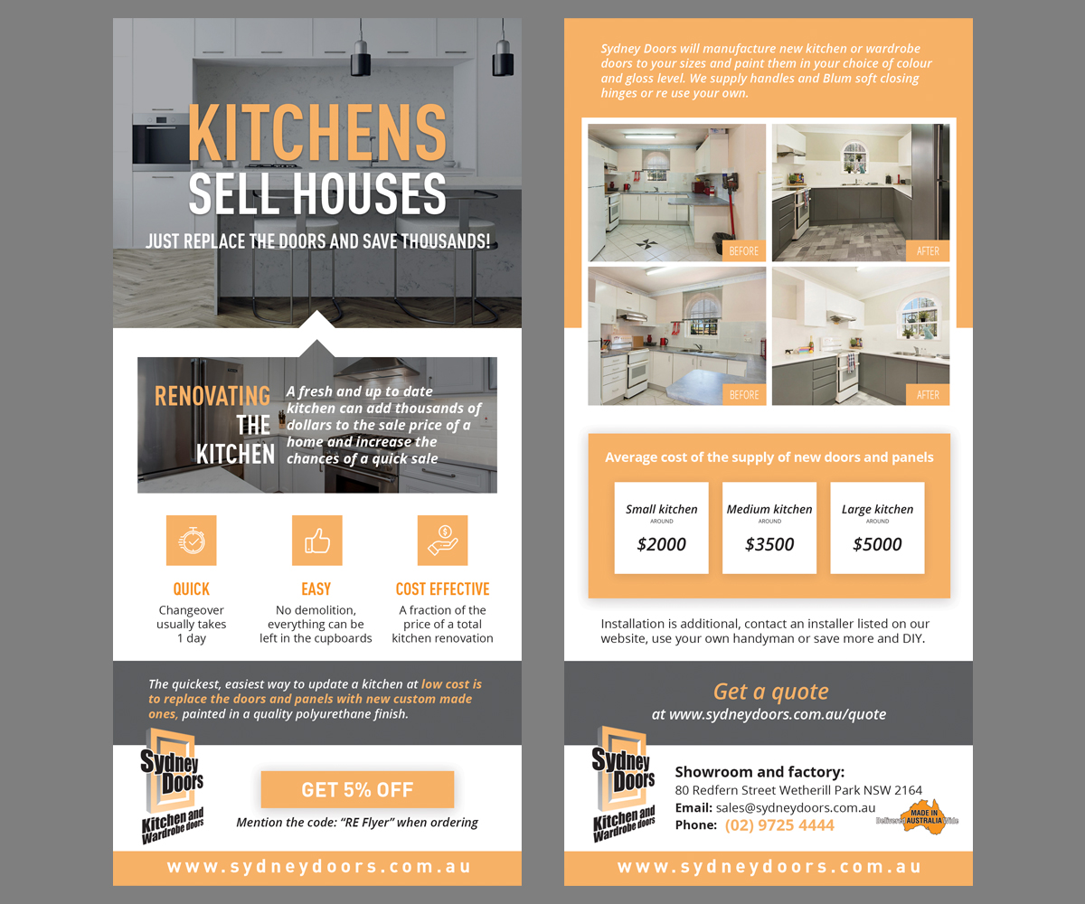 Flyer Design by Toni Velickovic for 3D Wall Panels  | Design #22394054