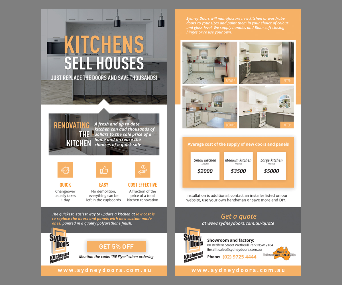 Flyer Design by Toni Velickovic for 3D Wall Panels  | Design #22450075