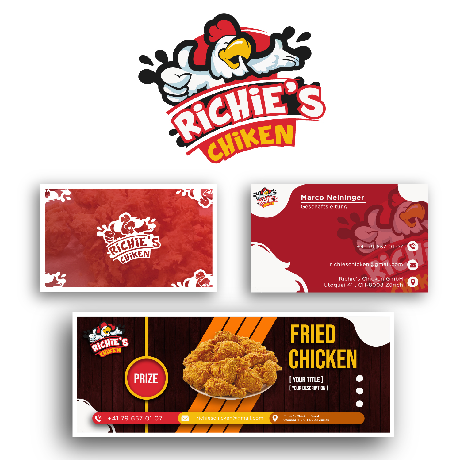 Logo Design by Endeteam Project for Richie's Chicken GmbH | Design #22313866