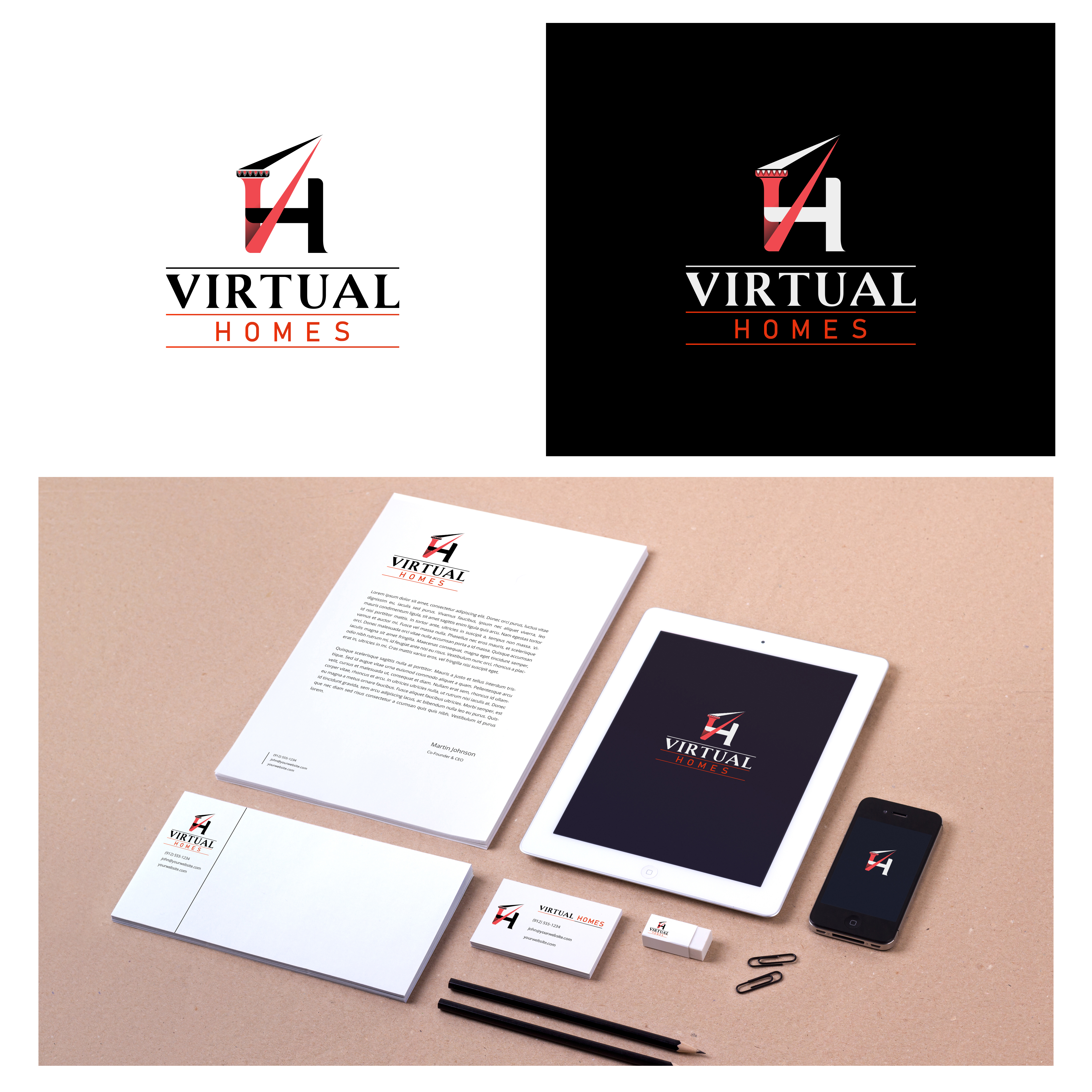 Logo Design by digital Aka for virtual homes | Design #22352417