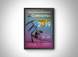 Intenational Rhythmic Gymnastics Holiday Cup | Diseño de Póster por ecorokerz