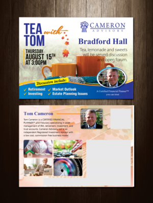Financial planning organization needs an EDDM postcard inviting 55+ community to attend a monthly... | Postkarten-Design von meet007