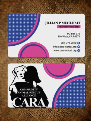 Diseño de Tarjeta de Presentación por JK18 para Community Animal Rescue Alliance | Diseño #22331214