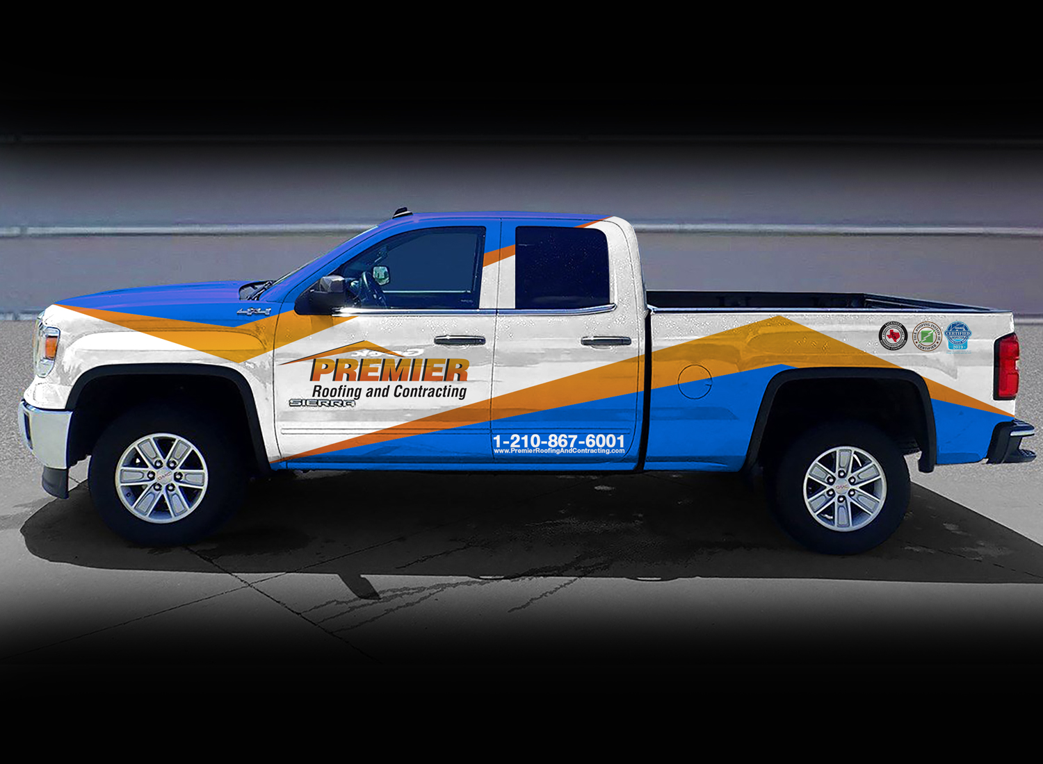 Diseño de Rotulación de Vehículo por RubelRir para Premier Roofing and Contracting | Diseño #22358107