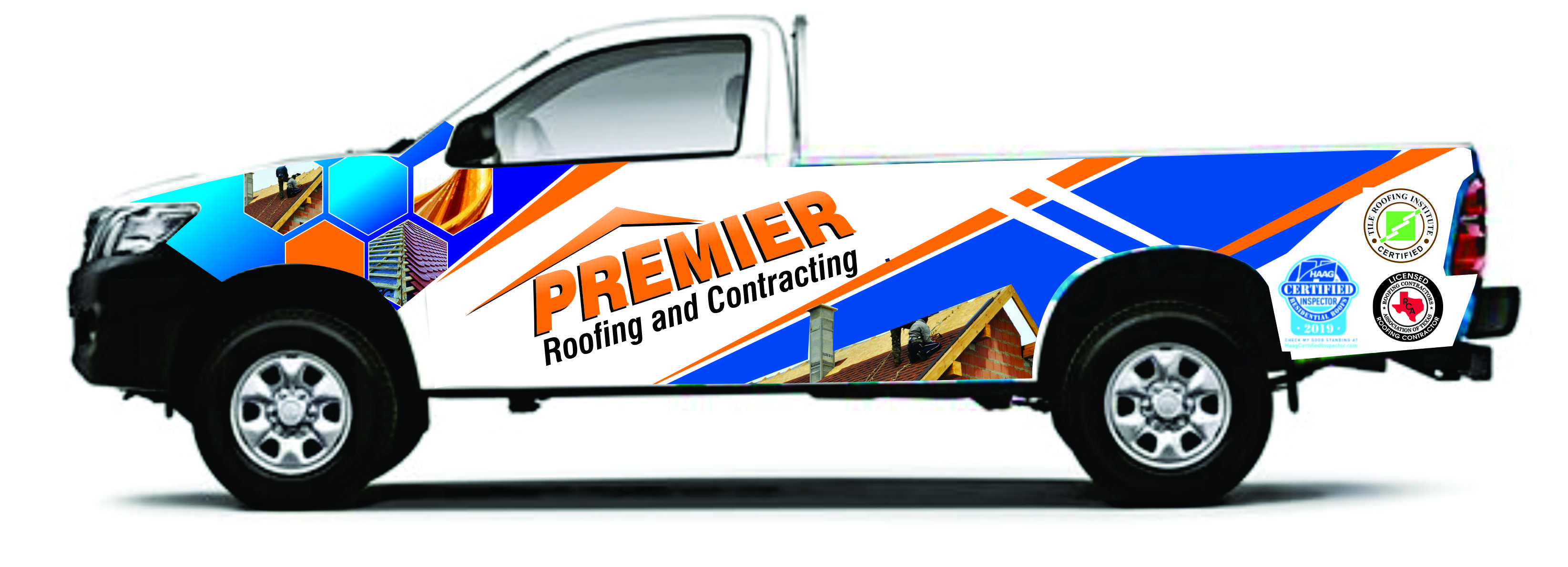Car Wrap Design by tsmaponga34 for Premier Roofing and Contracting | Design #22333379