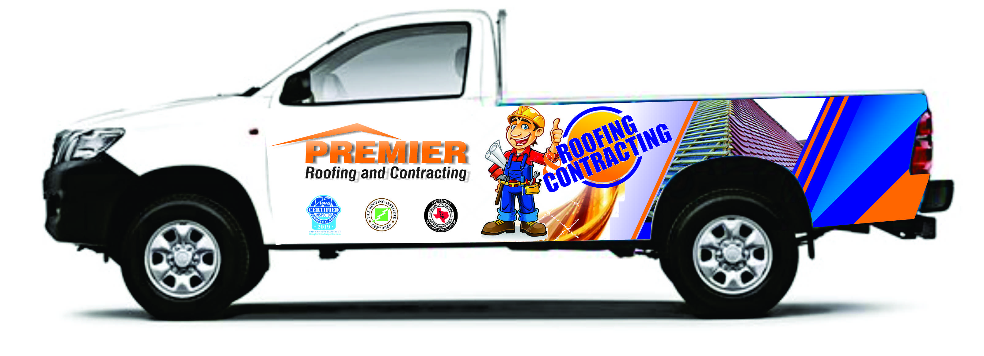 Car Wrap Design by tsmaponga34 for Premier Roofing and Contracting | Design #22333421