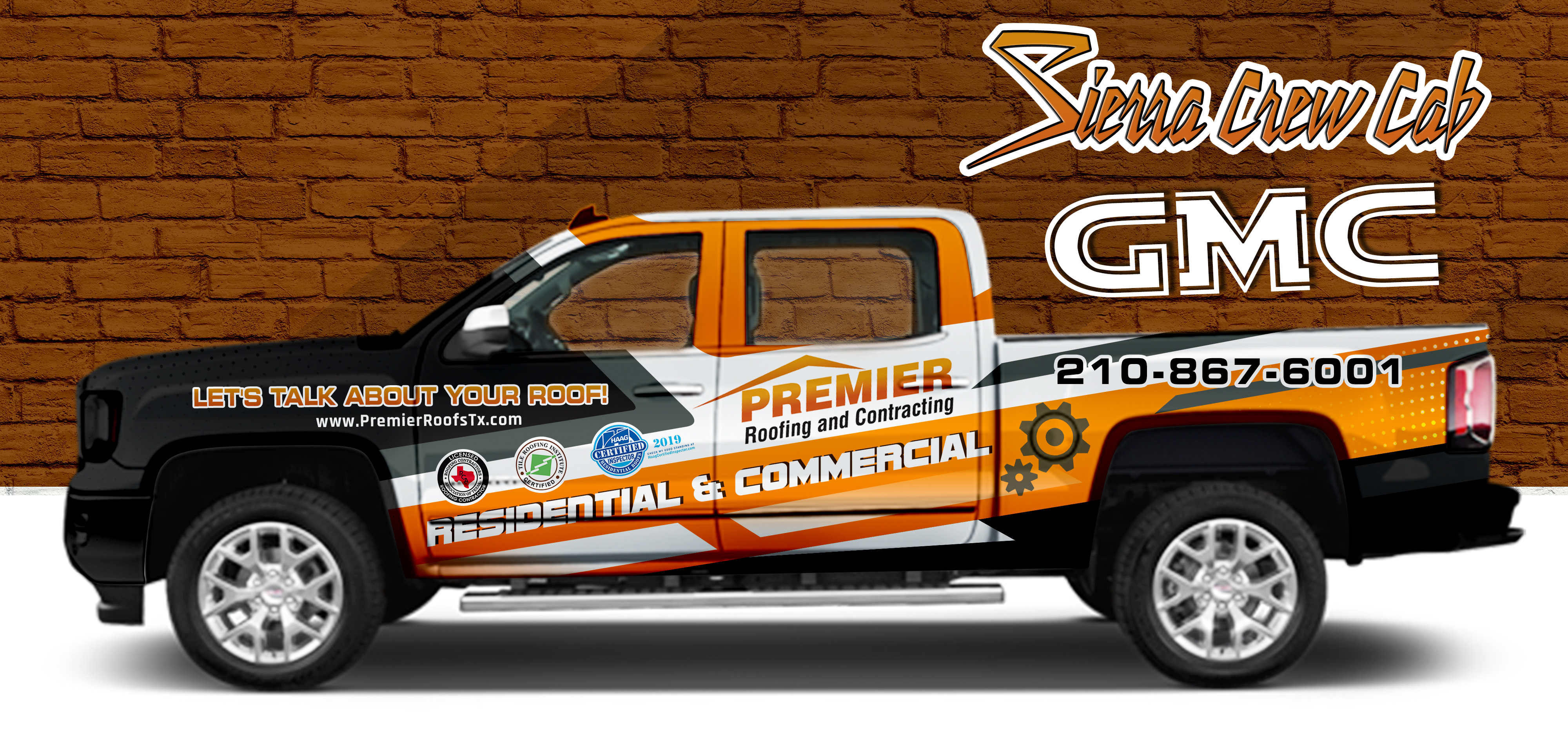 Design de Covering de Véhicule par SAI DESIGNS pour Premier Roofing and Contracting | Design #22385749