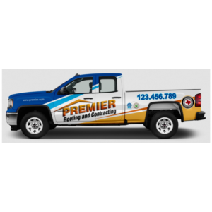 Car Wrap Design by DG+ for Premier Roofing and Contracting | Design #22351379