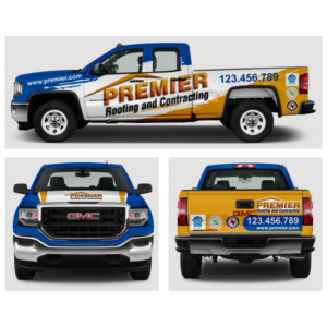 Car Wrap Design by DG+ for Premier Roofing and Contracting | Design: #22357243