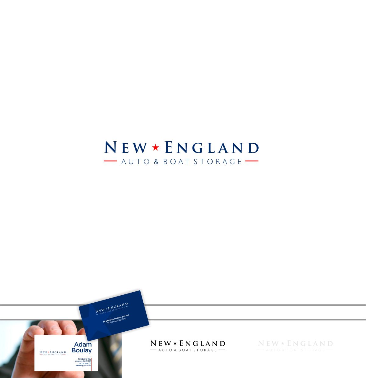 Logo Design by DesignMX (Renan Mejia) for New England Auto & Boat Storage | Design #22321943