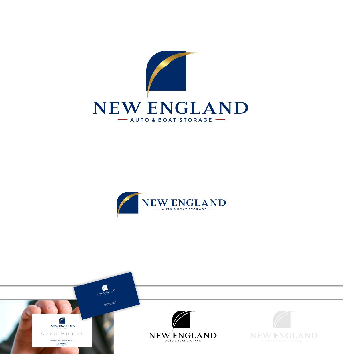 Logo Design by DesignMX (Renan Mejia) for New England Auto & Boat Storage | Design #22322061