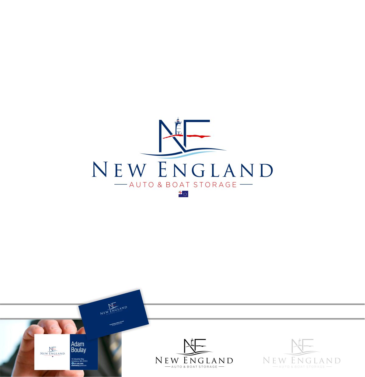 Logo Design by DesignMX (Renan Mejia) for New England Auto & Boat Storage | Design #22322064