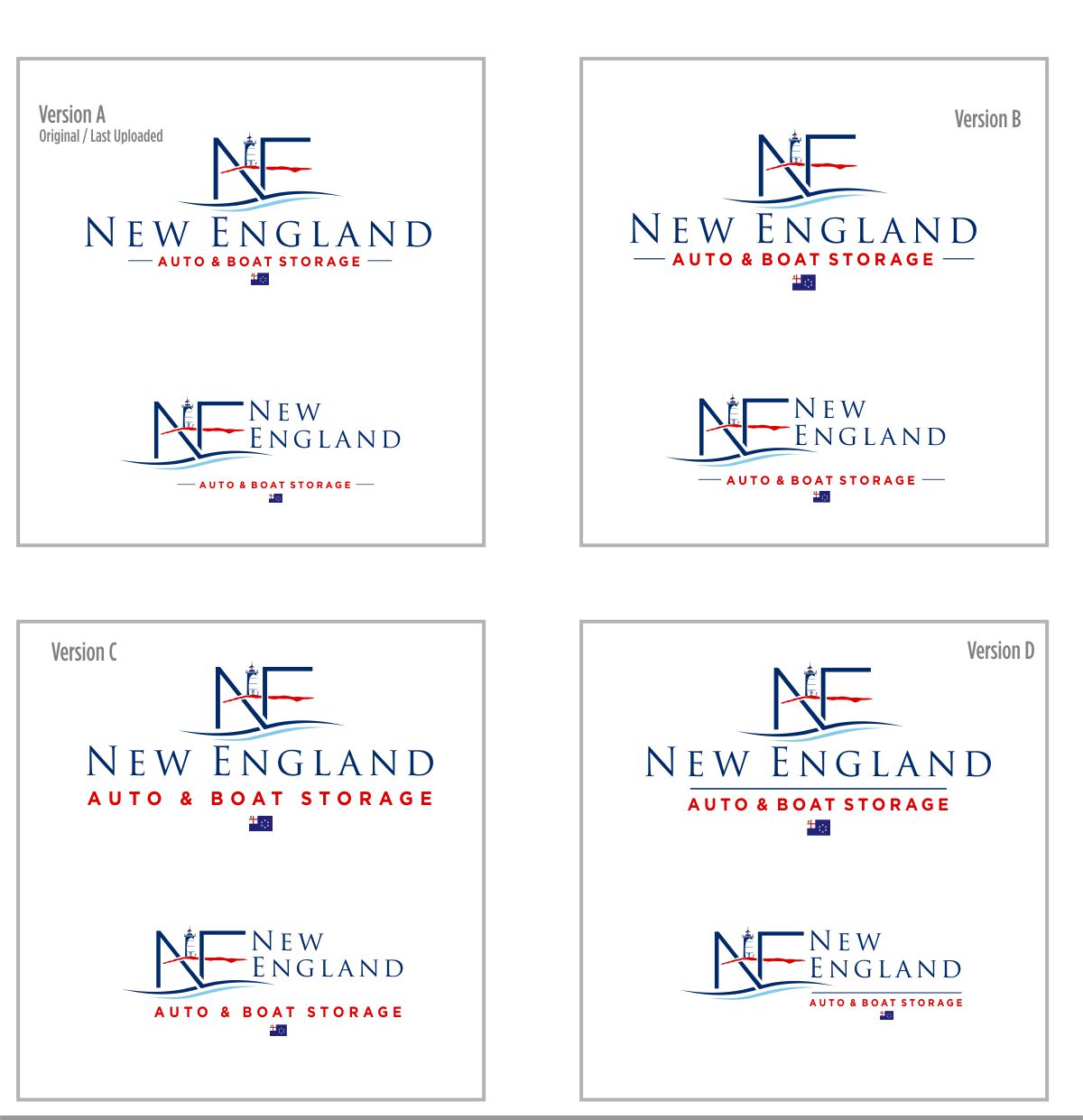 Logo Design by DesignMX (Renan Mejia) for New England Auto & Boat Storage | Design: #22335898