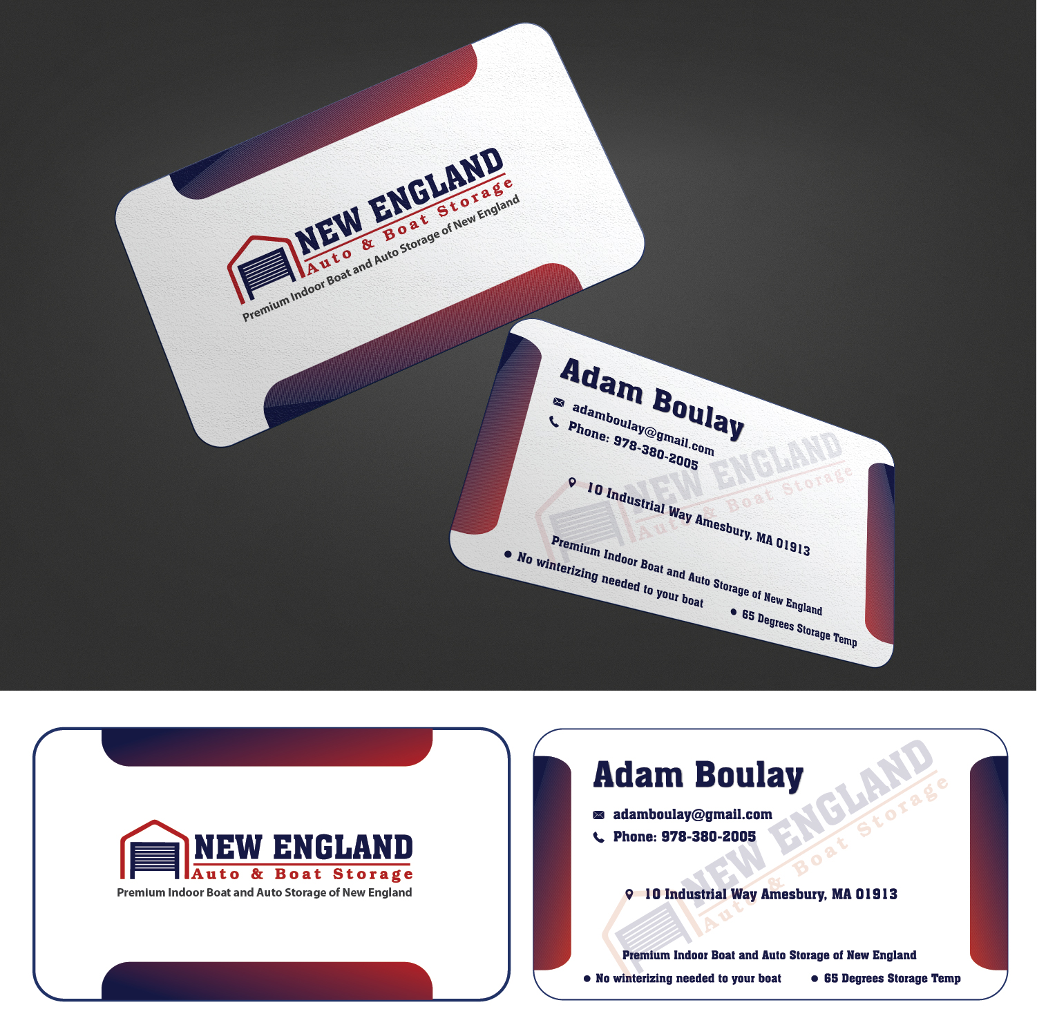 Logo Design by Maxo-Biz for New England Auto & Boat Storage | Design #22325977