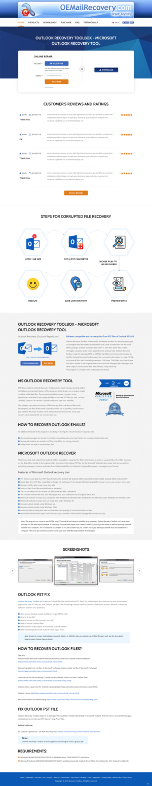 Web Design by pb for Recovery Toolbox | Design: #22334296