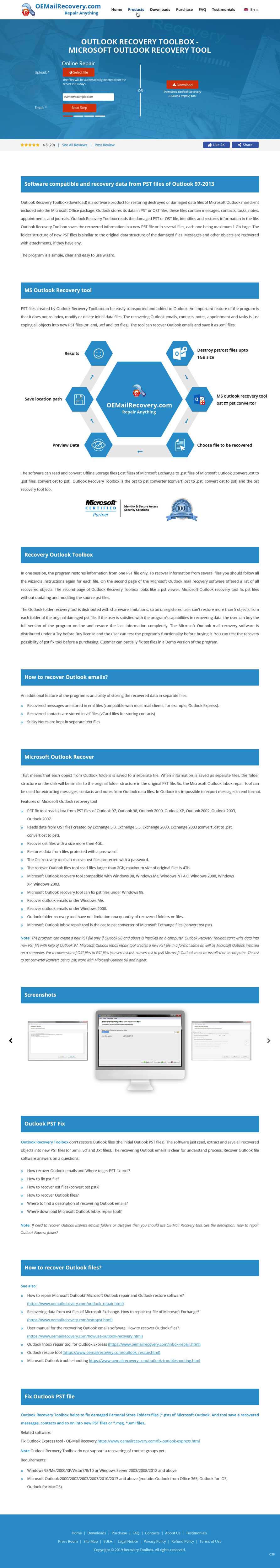 Web Design by pb for Recovery Toolbox | Design #22334298