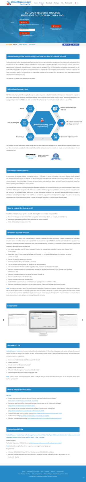 Web Design by pb for Recovery Toolbox | Design: #22334298
