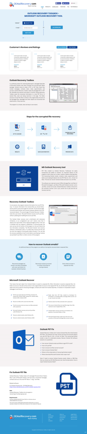 Web Design by pb for Recovery Toolbox | Design: #22334471