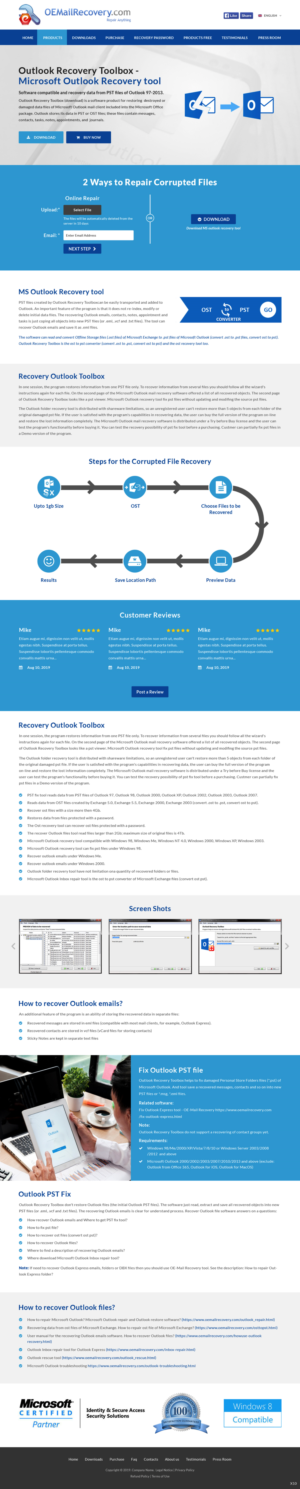 Web Design by pb for Recovery Toolbox | Design: #22335789